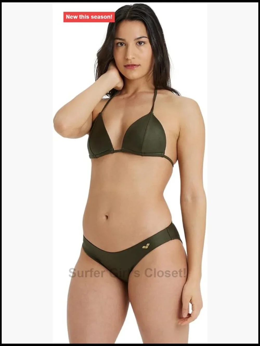 Solid Triangle Bikini Set - Two Piece Swimsuit for Beach & Pool
